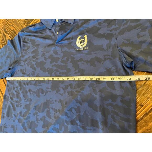 Peter Millar Golf Polo Men XL Blue Camo Indianapolis Colts Game Day Tailgate - Picture 5 of 9